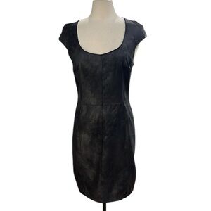 NWT Velvet Graham and Spencer Faux Leather Stretch Sheath Dress SZ L